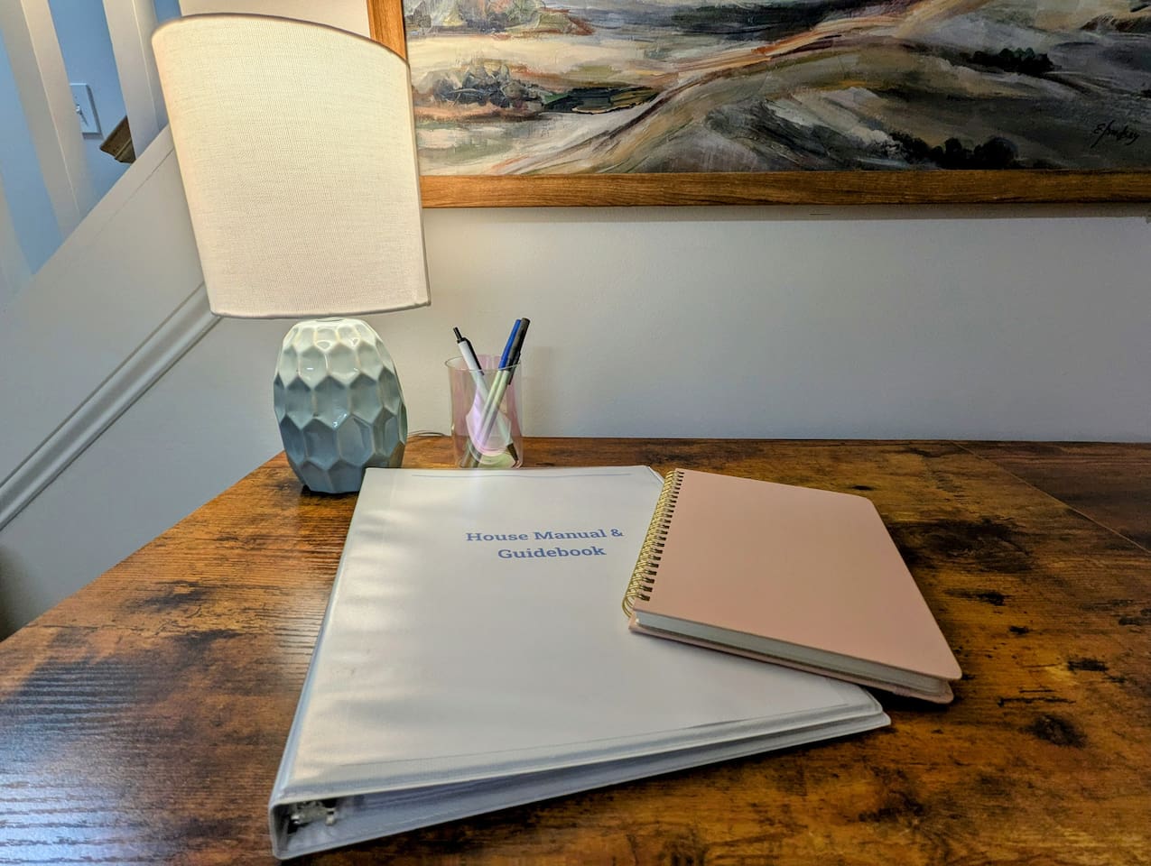 Writing desk close-up