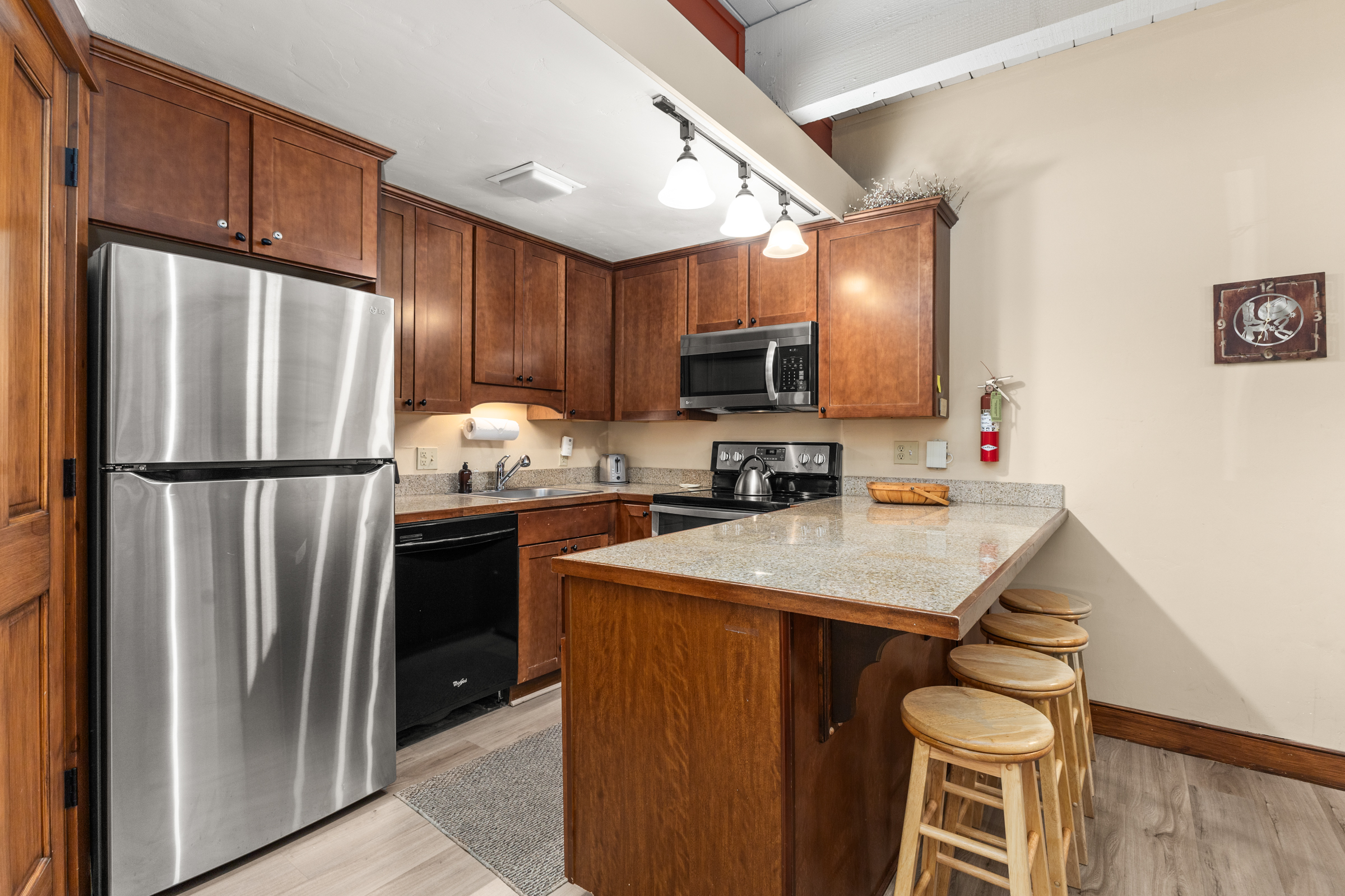 Kitchen | Refrigirator, Stove and Microwave