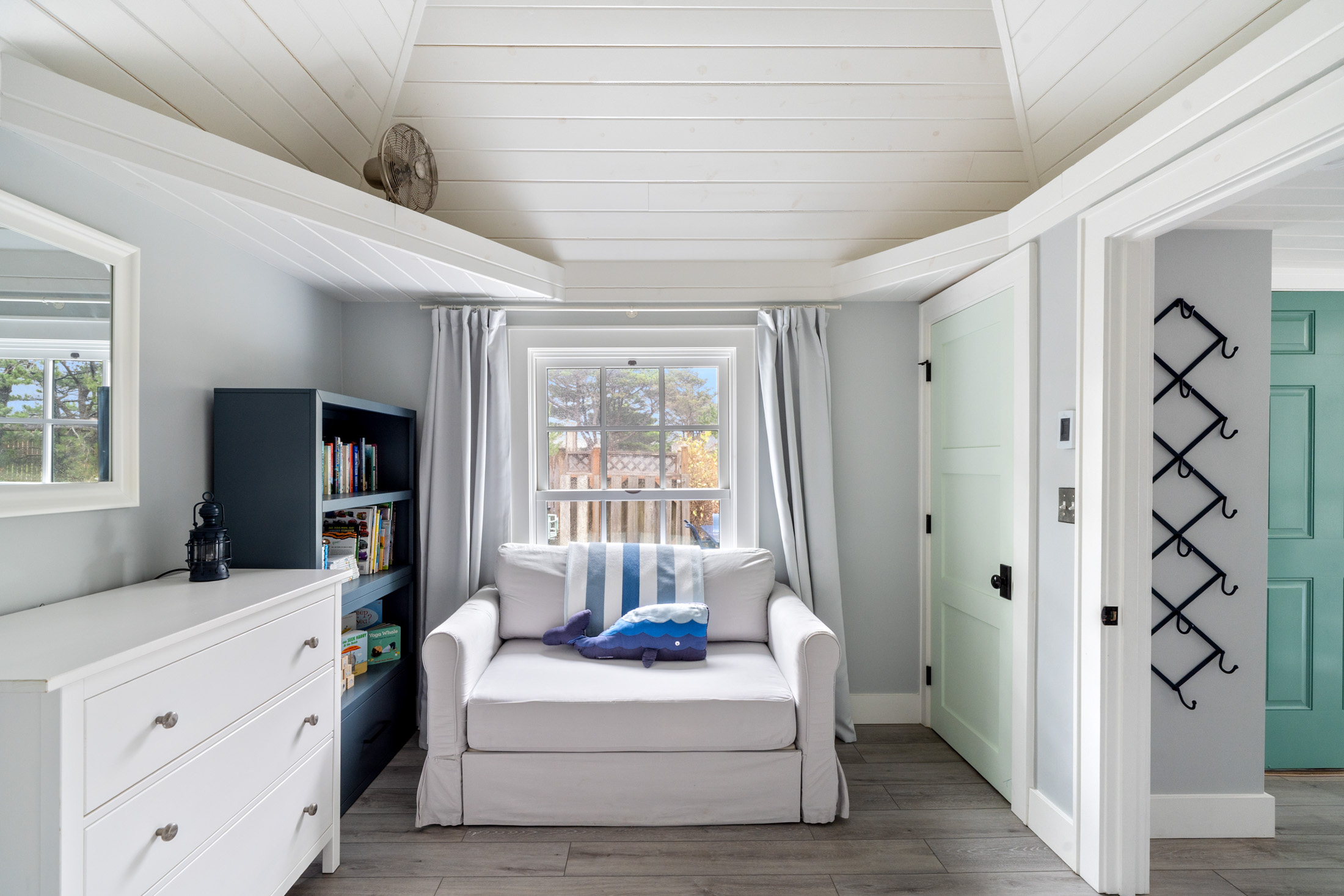 NAUTICAL BEDROOM  pullout loveseat for children - not a full size sleeper sofa (slightly smaller than a twin bed)