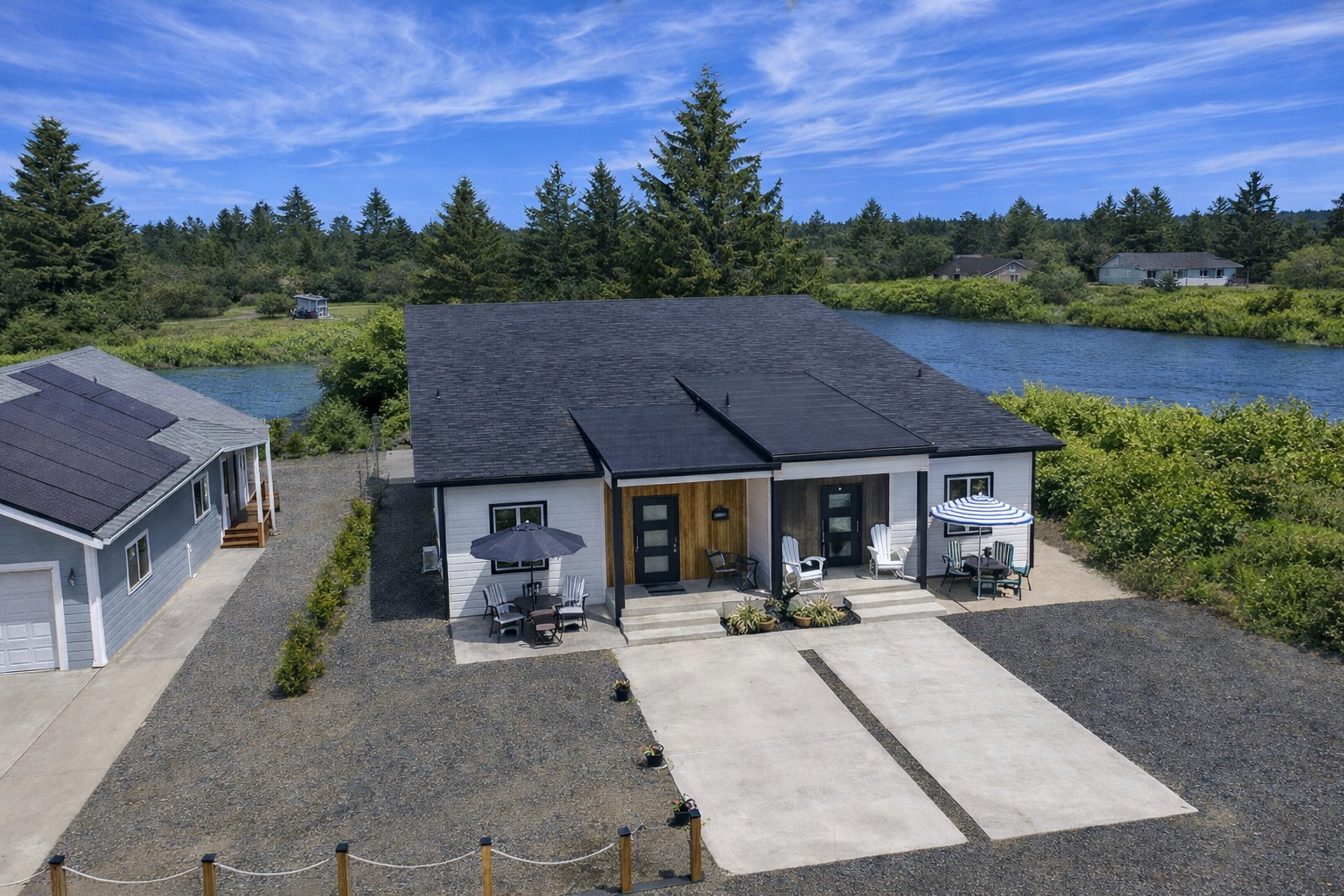You'll finally see it the way the drone does -- two full homes side by side on the Grand Canal, ready for two families or one giant reunion.