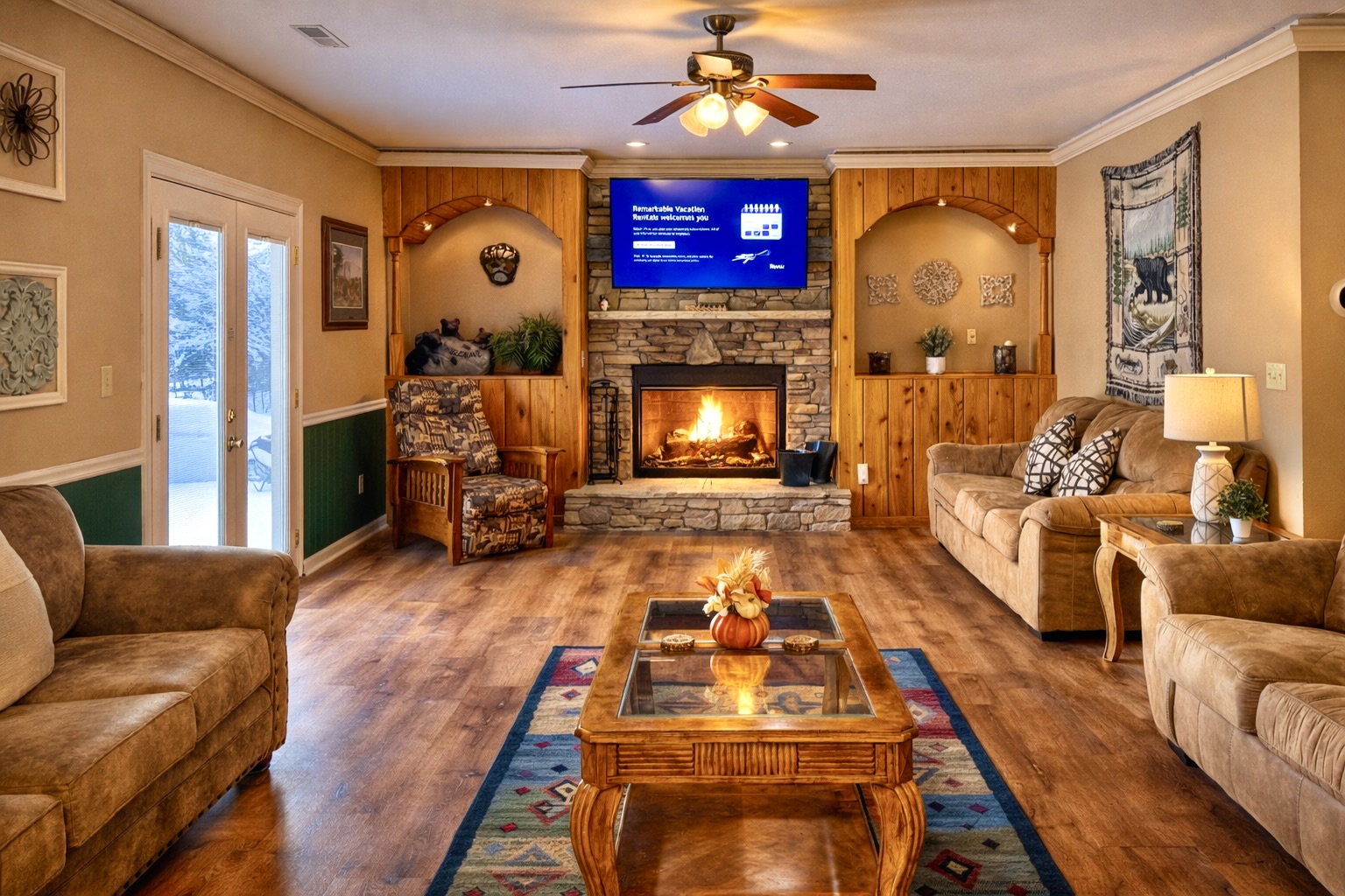 Lots of seating and the fireplace makes almost any day be one of the best, especially during cooler weather or after a day skiing & tubing at nearby Ober Mountain!
