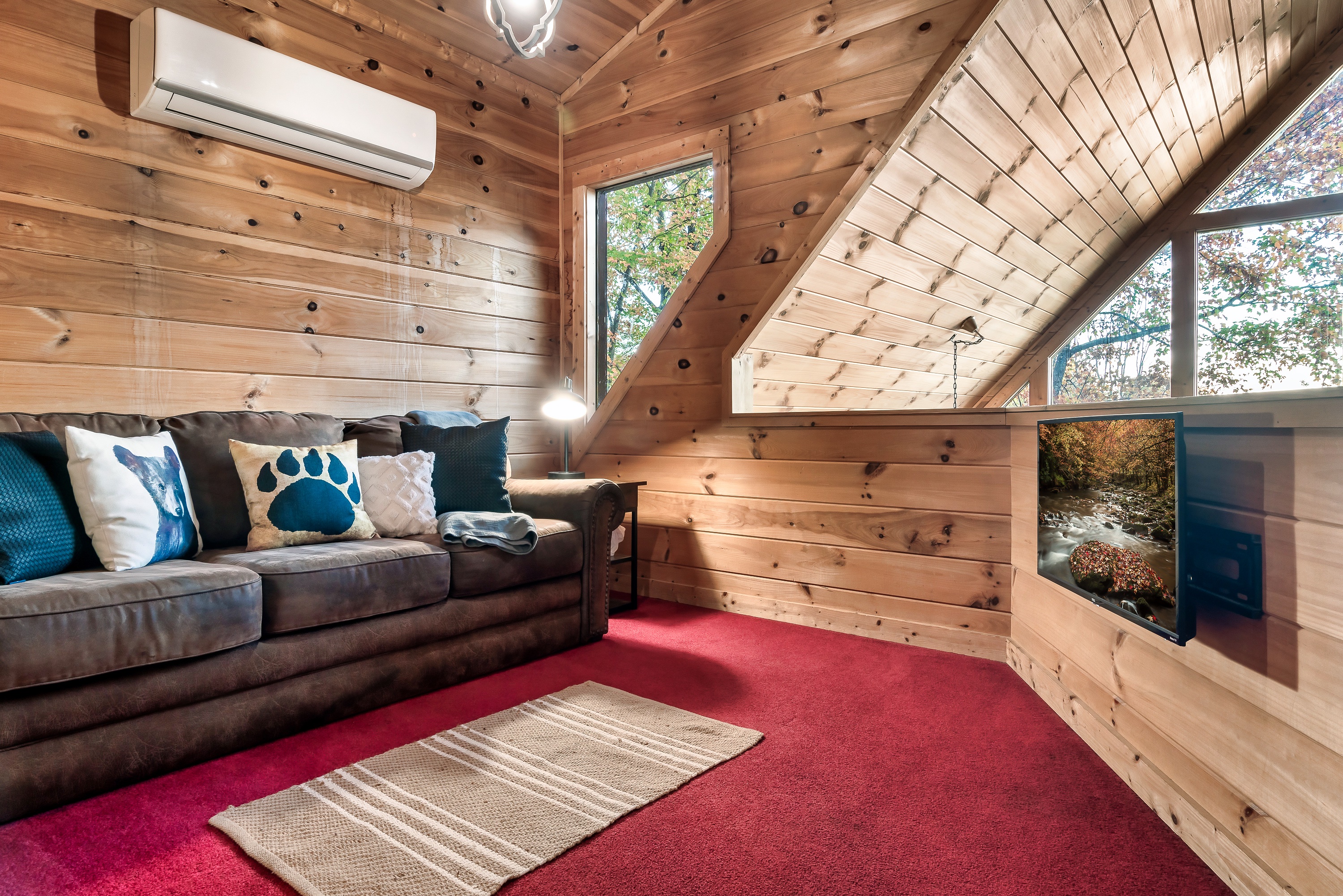 Loft queen pull out couch.