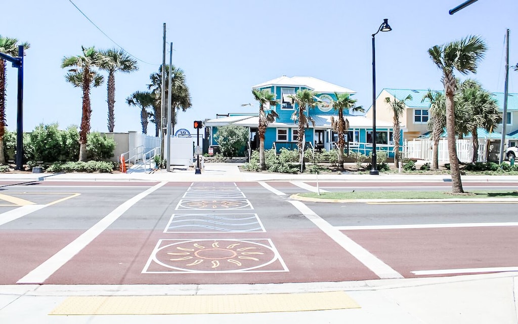 Crosswalk to the Beach House Cafe and to the beach