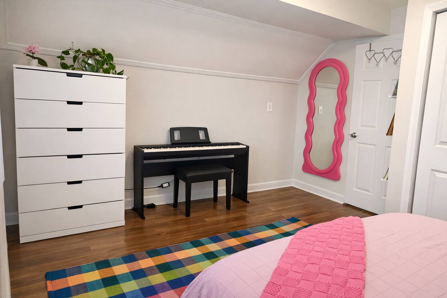 Beautiful spacious bedroom with plenty of closet and dresser space.