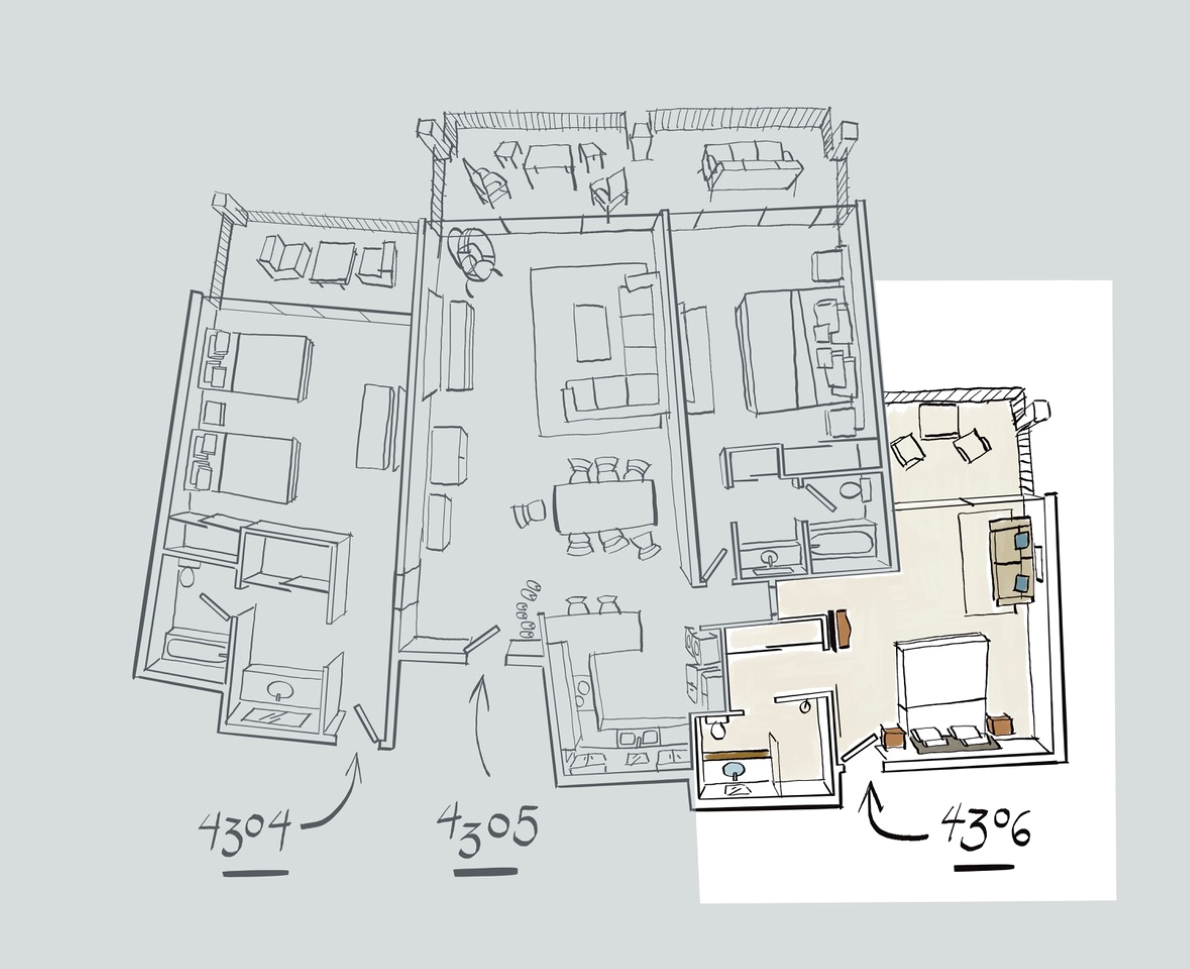 Flexible Hale i Lani floorplan perfect for couples, families, and groups