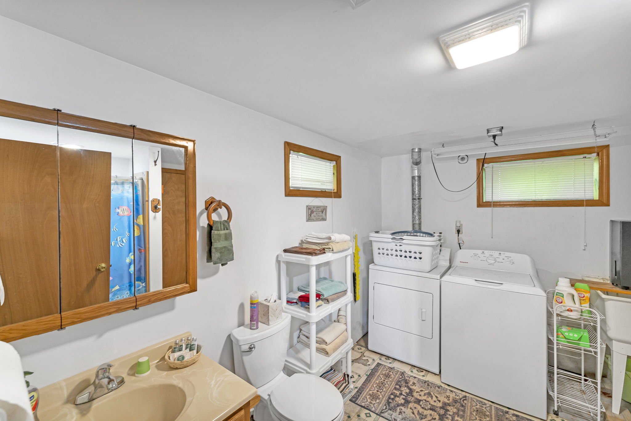Bottom Floor Bathroom/Laundry