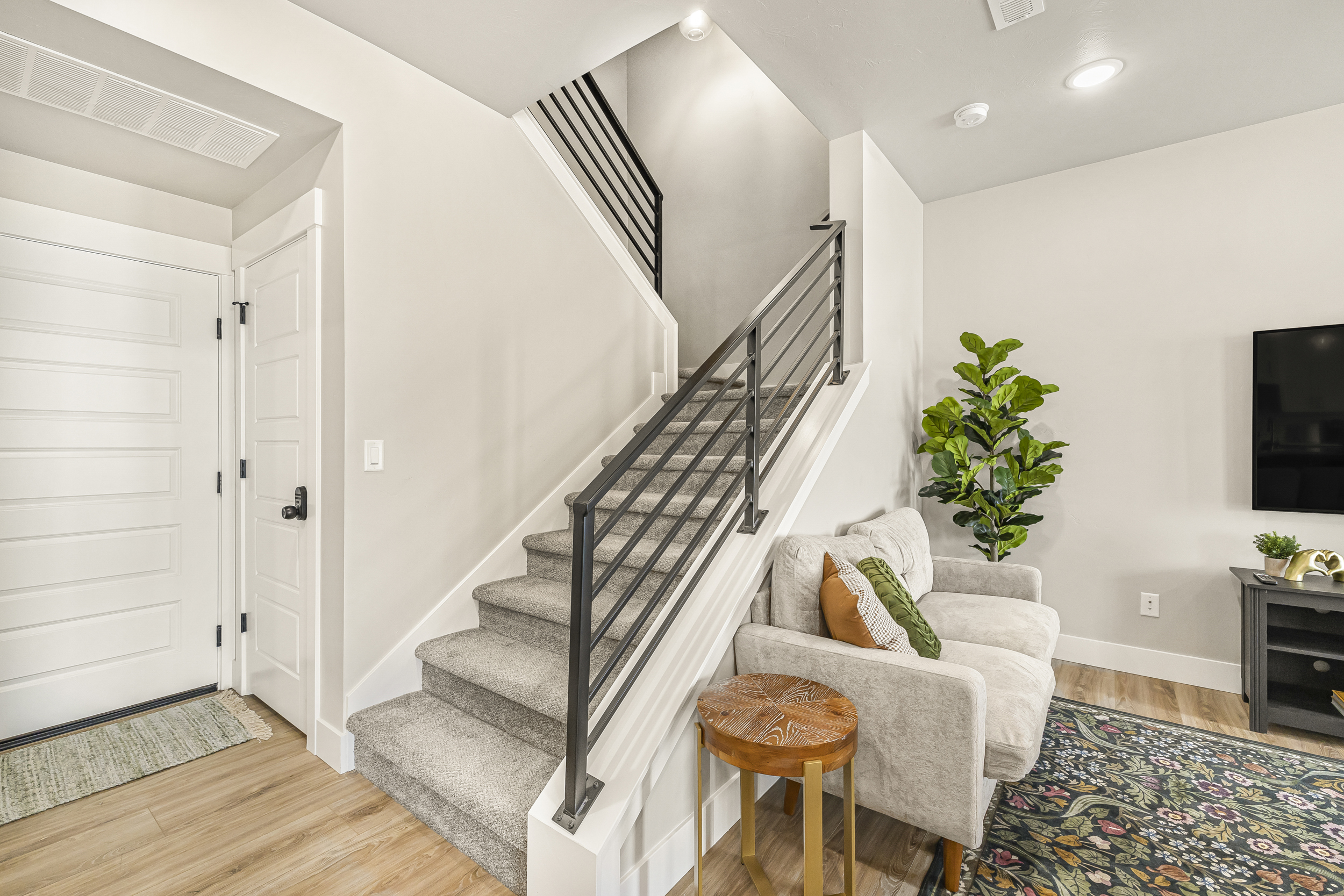 Stairs that lead to second level of the home.