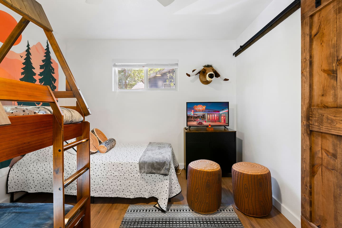 Pop a squat and watch a little TV while you stay.
