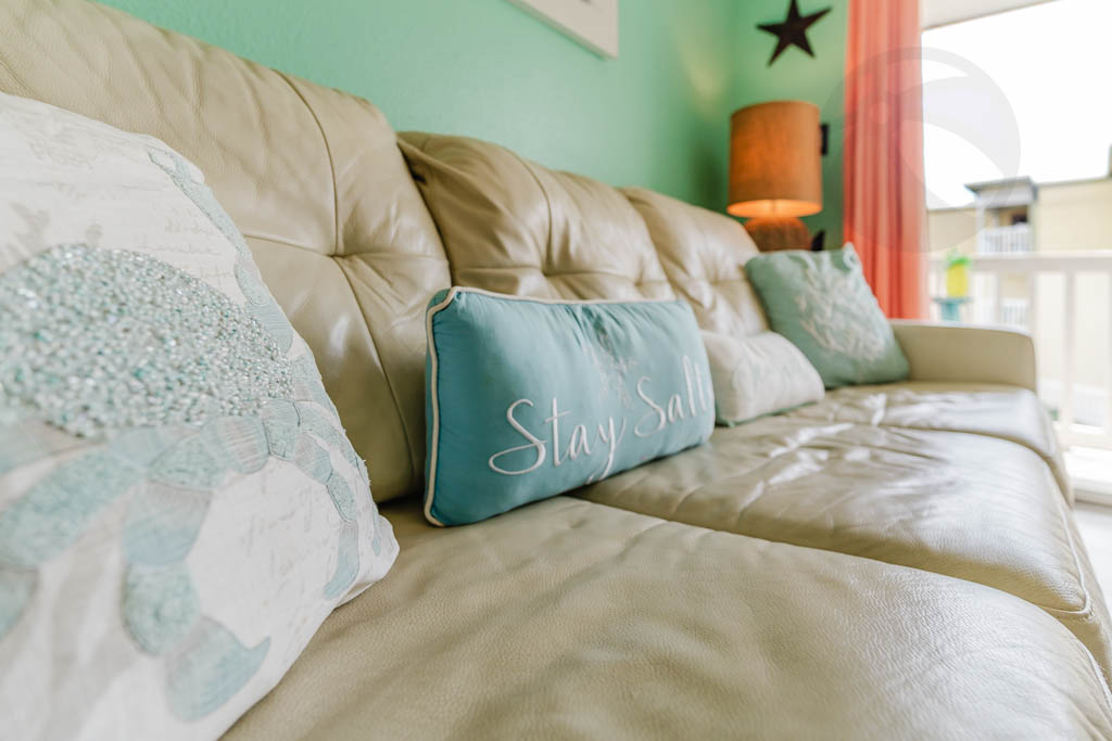 Even the couch cushions remind you to stay salty!