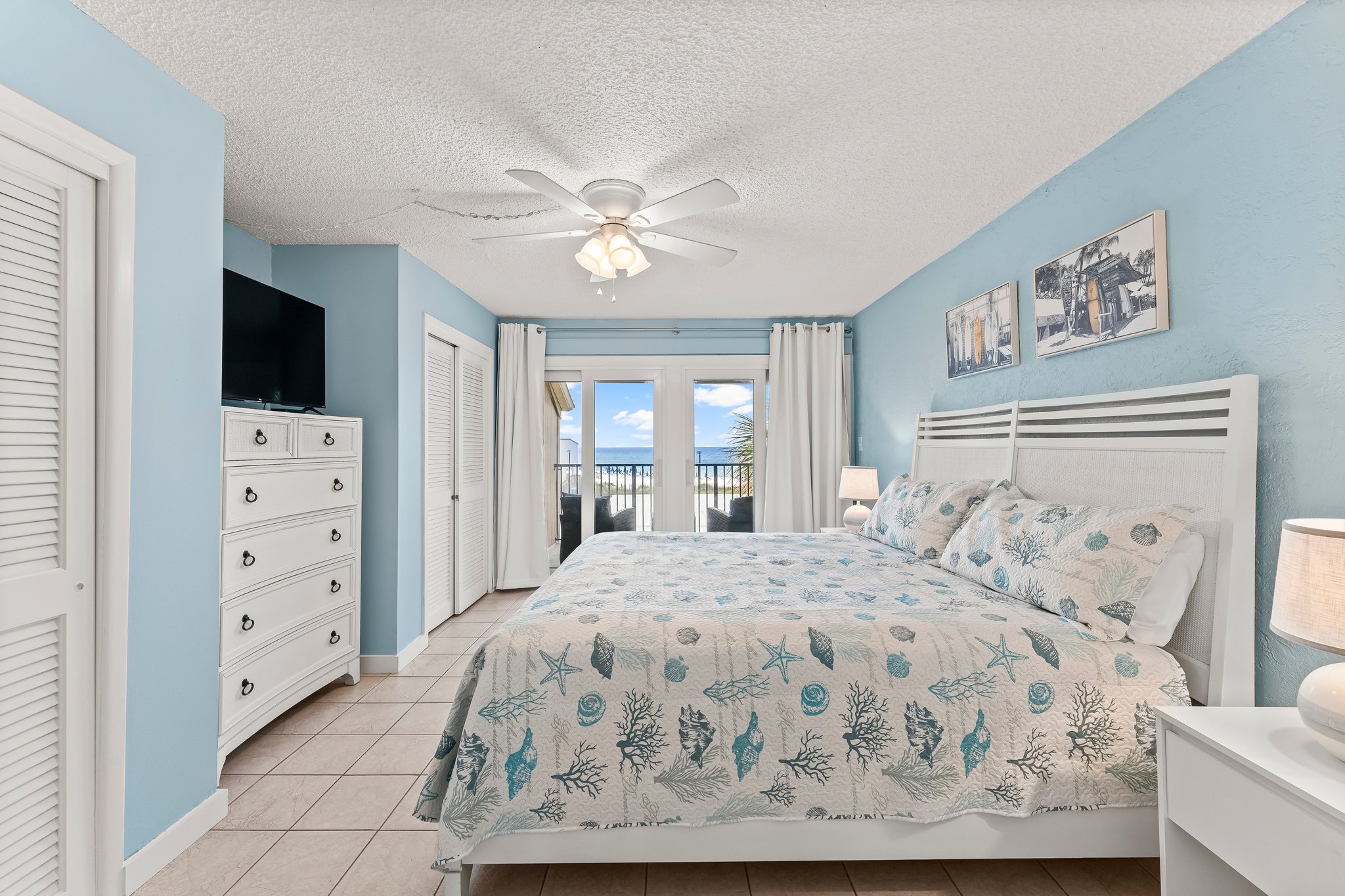 Master bedroom with private balcony