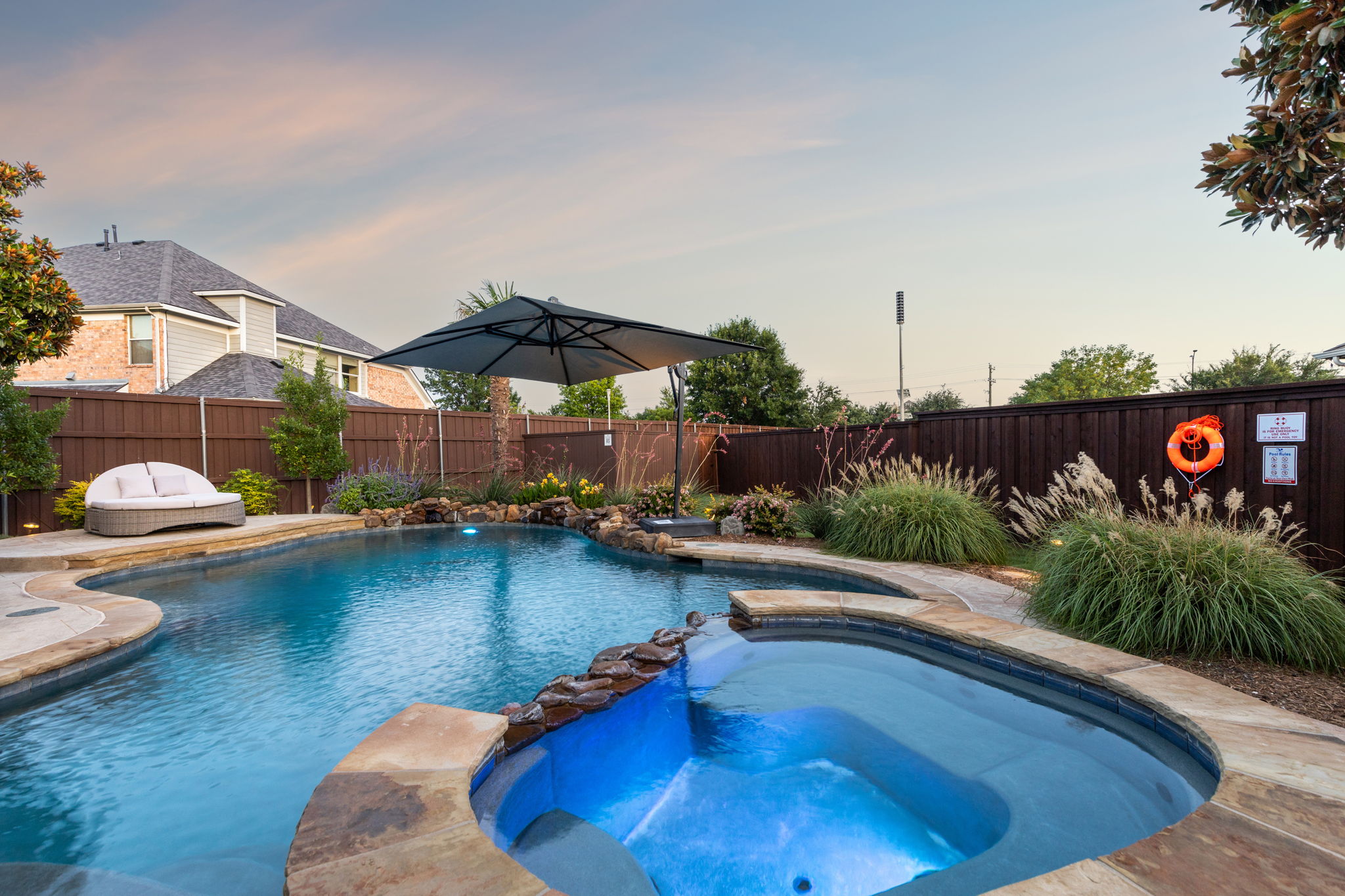 Sparkling private pool and spa—your own resort-style escape.
