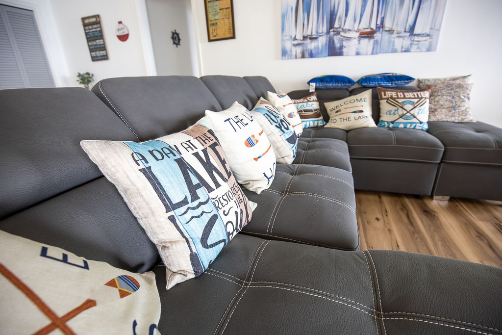 Relax on the large and flexible living-room sectional that allows space to stretch out