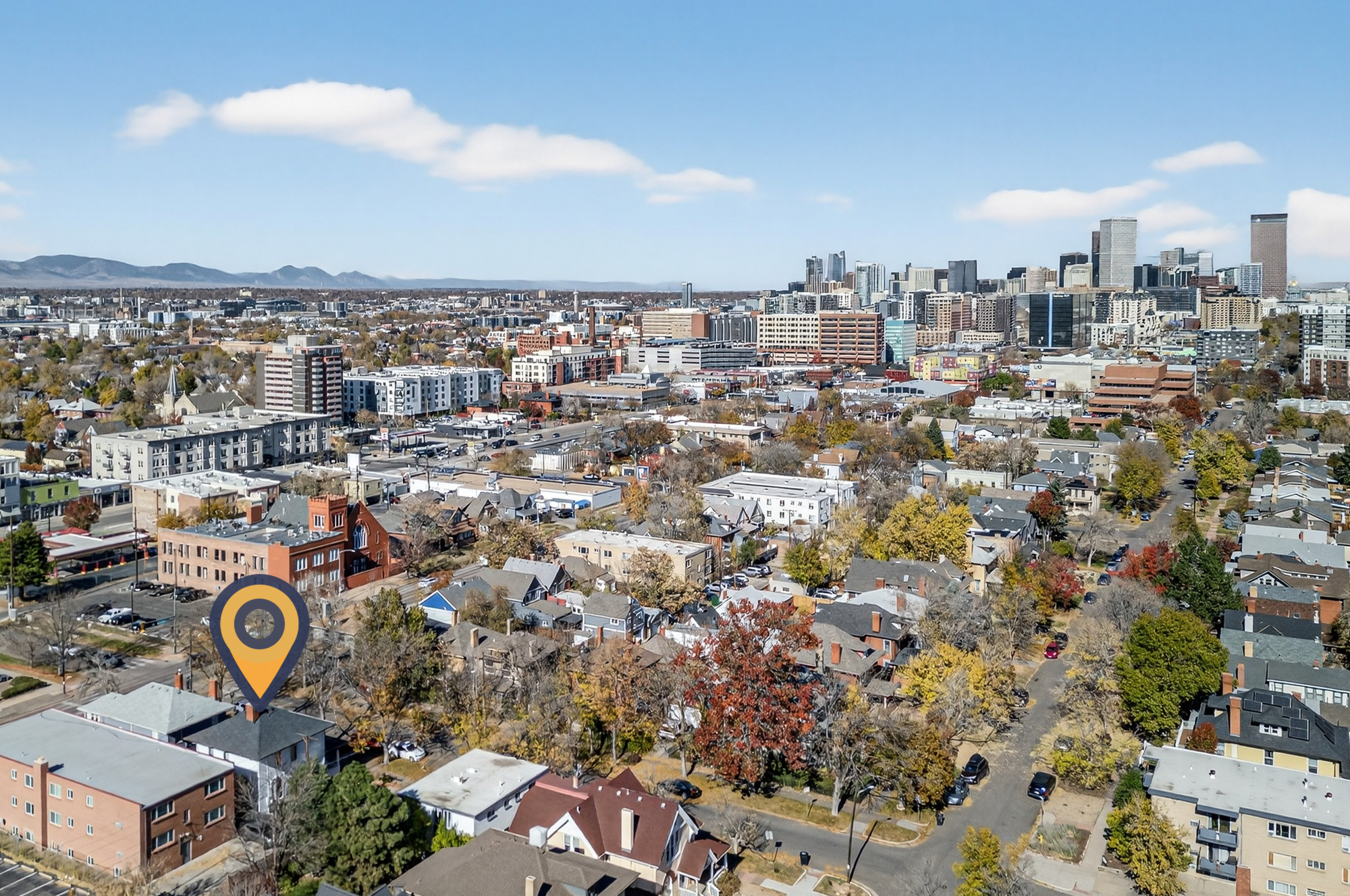Aerial view of property location