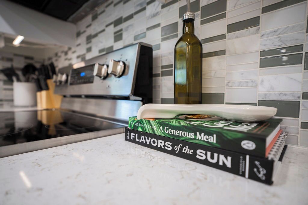 Spacious and fully-stocked kitchen