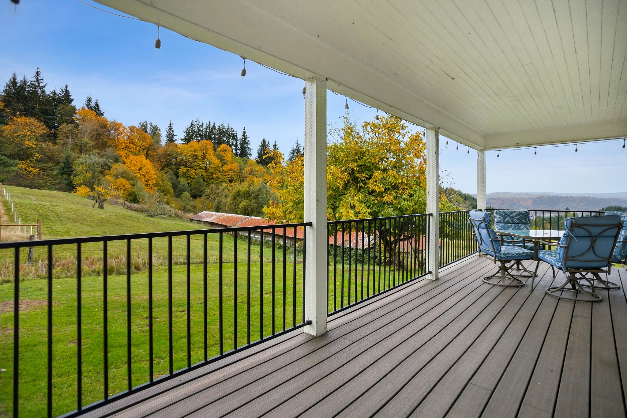 Covered Porch with Pasture View