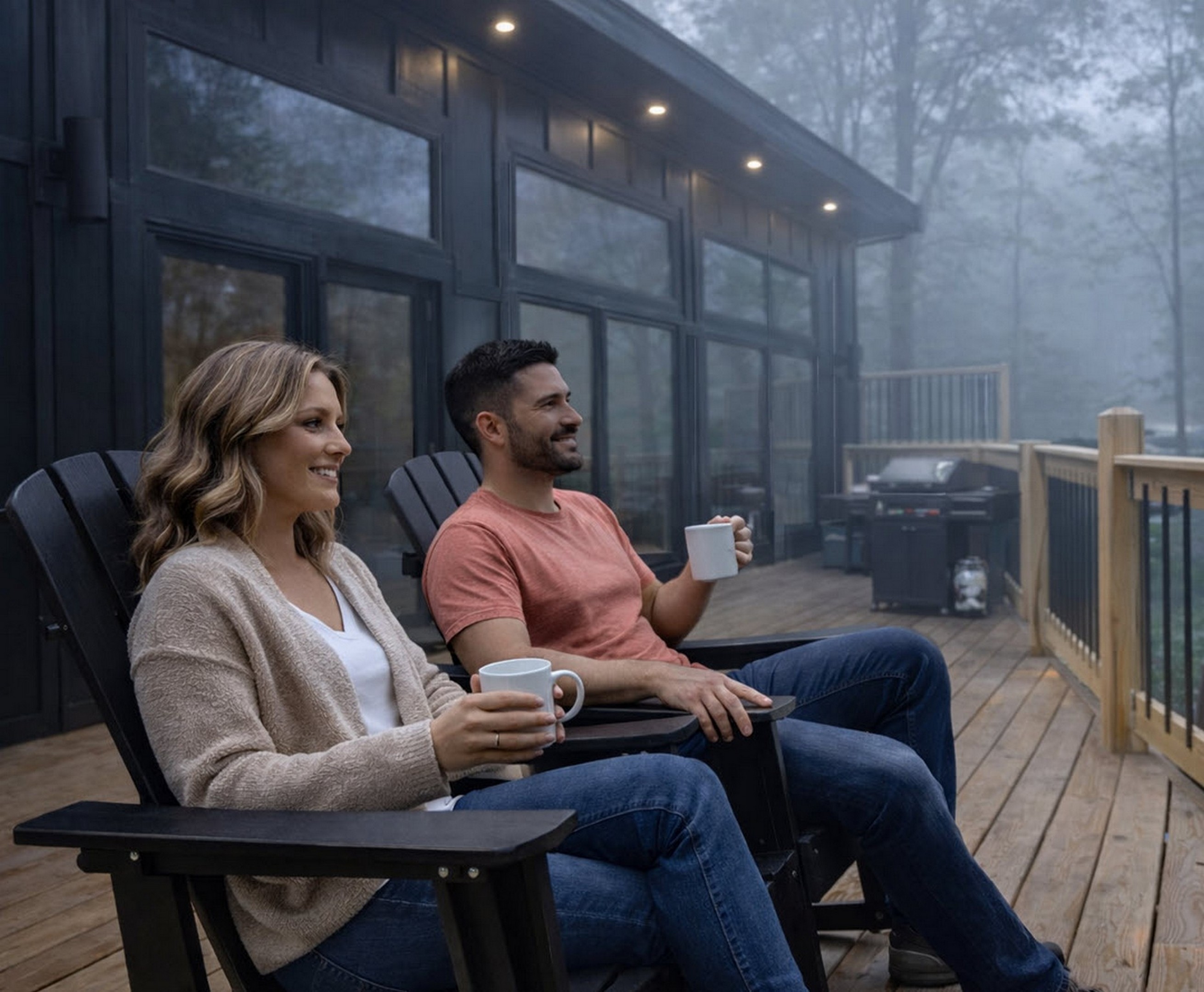Enjoy your coffee on the back deck