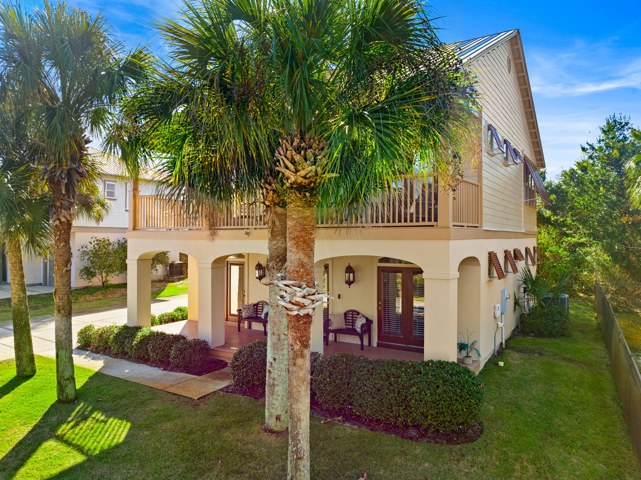 Charming Coastal Exterior with Covered Porches