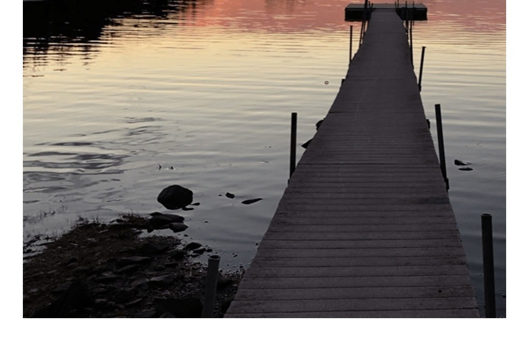 Morning on the dock at Sebec Lake House