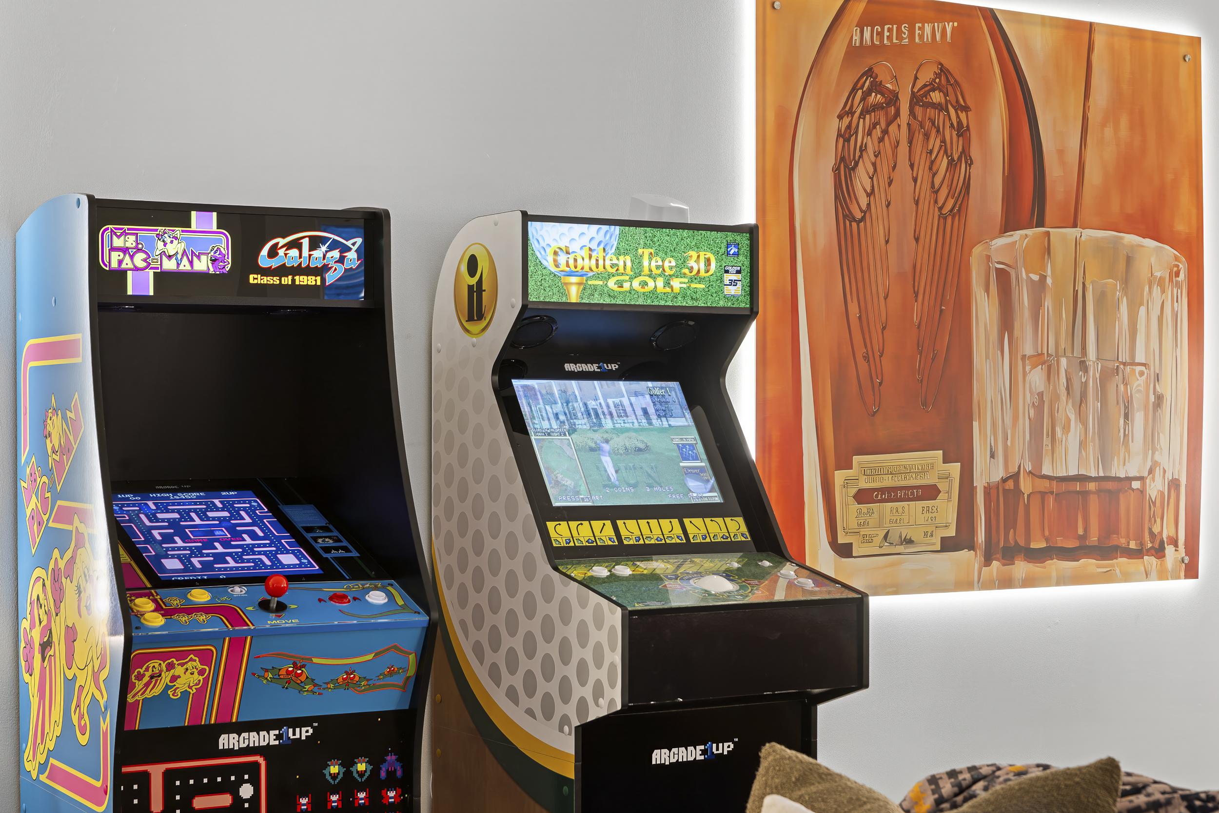 Take on Ms. Pac-Man and Golden Tee 3D Golf, two arcade classics that are always ready for a little friendly competition.