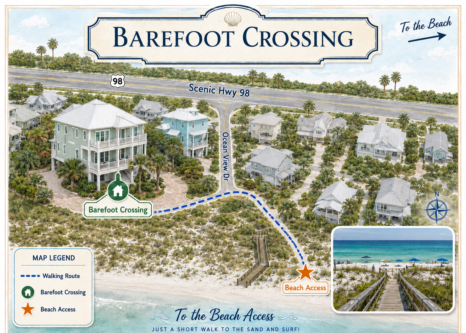 Explore the best of the Emerald Coast, from beautiful beaches and waterfront dining to shopping, harbor walks, and family-friendly attractions, all just a short drive from Barefoot Crossing. 🌴🌊
