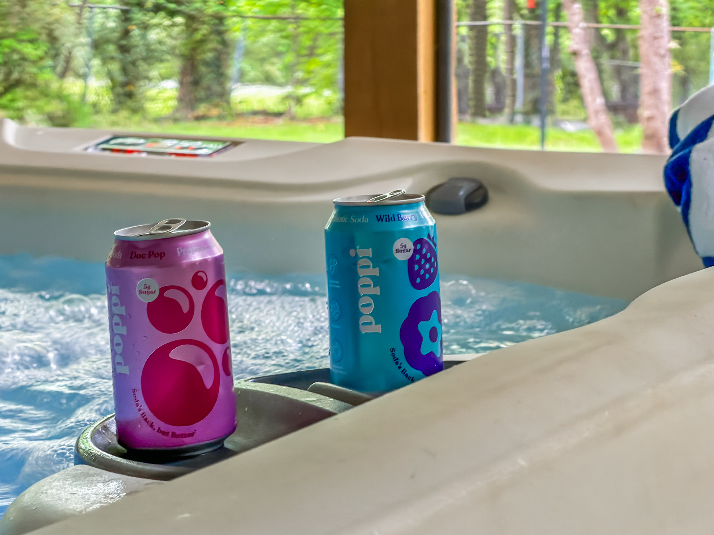 Keep the drinks on the rail and stay in a while — the hot tub's the reward you'll look forward to all day.