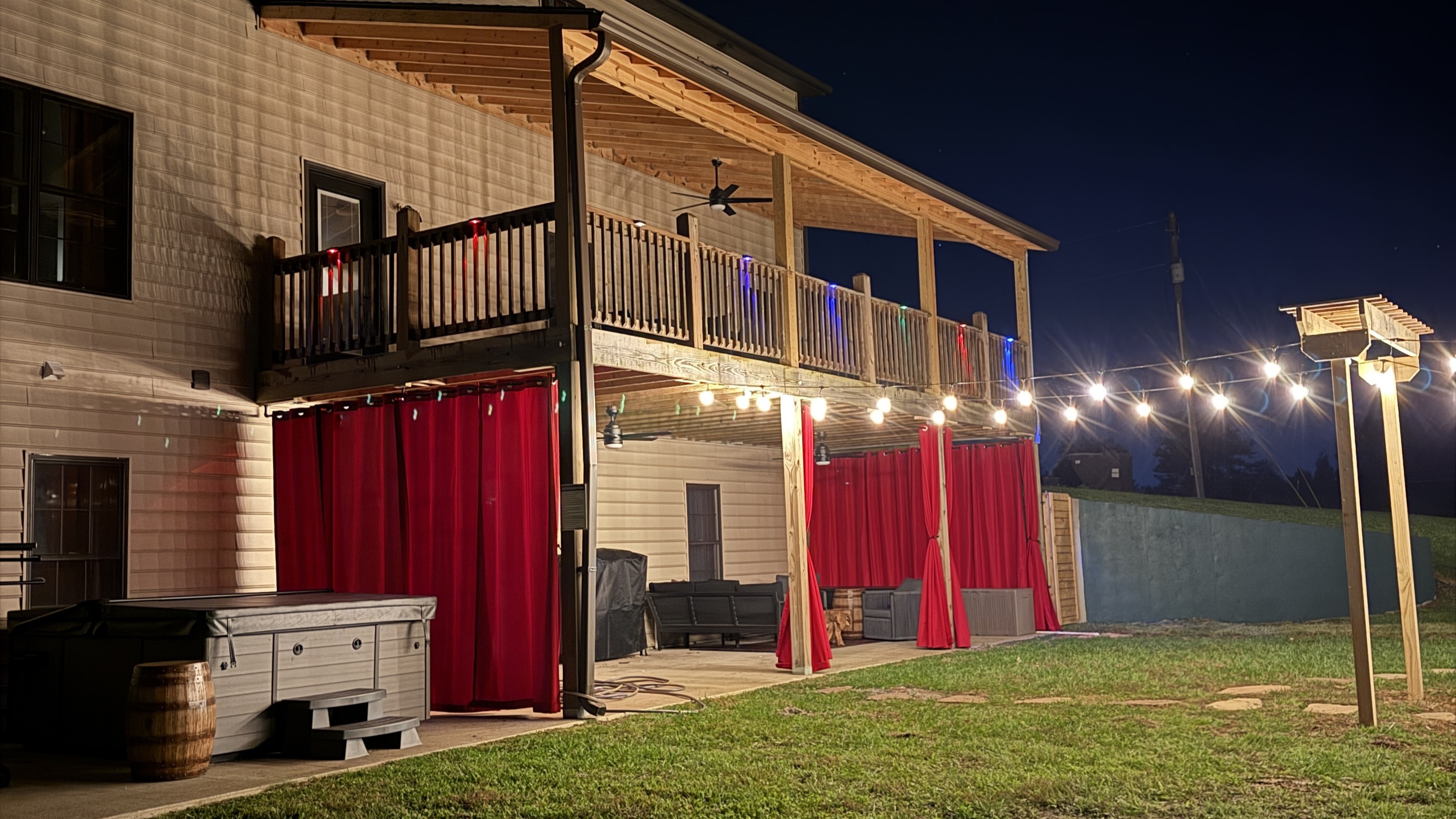 As night settles over The Rickhouse Retreat, the glow of the lights welcomes one last gathering — stories shared, laughter echoing, and the feeling that you’re exactly where you belong.