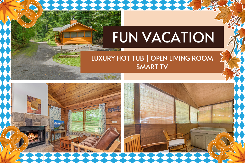 Luxury hot tub, smart TV, and all the cozy cabin perks