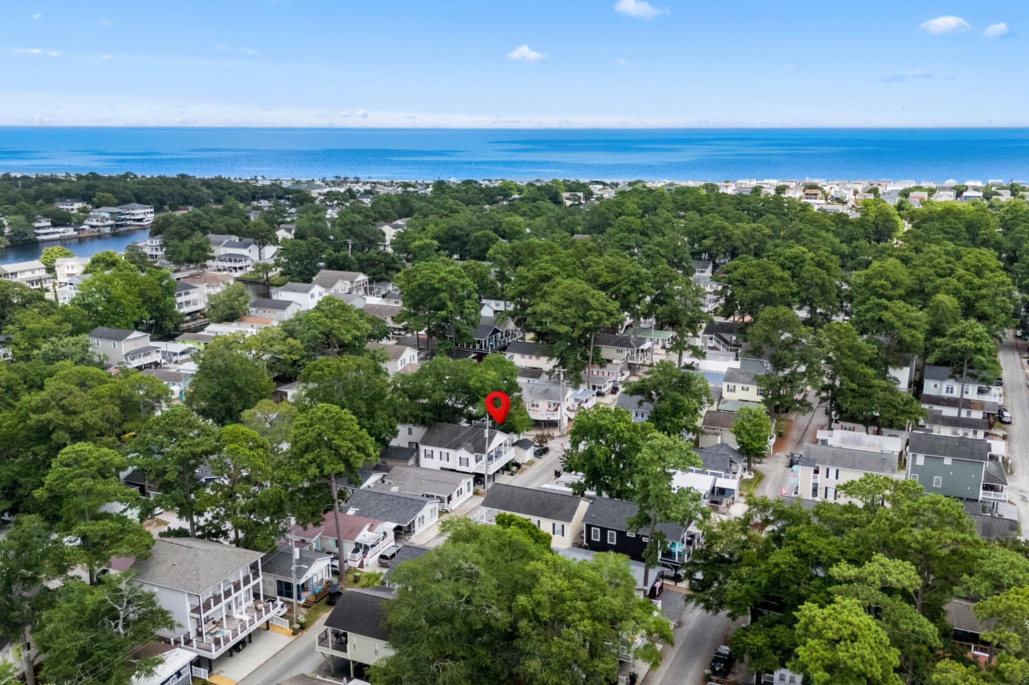 Arial view of home