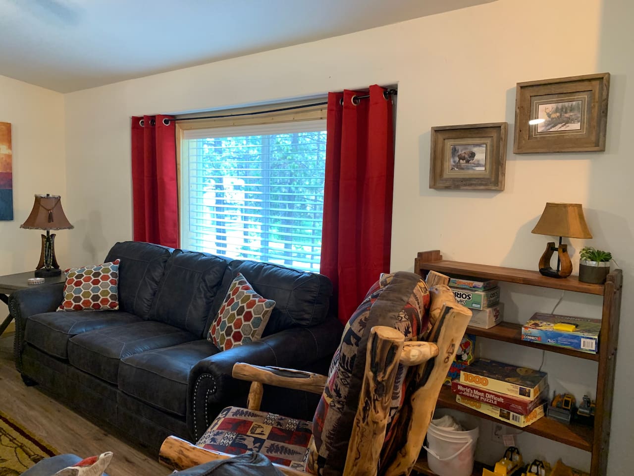 Living Room with Queen Pull Out Bed