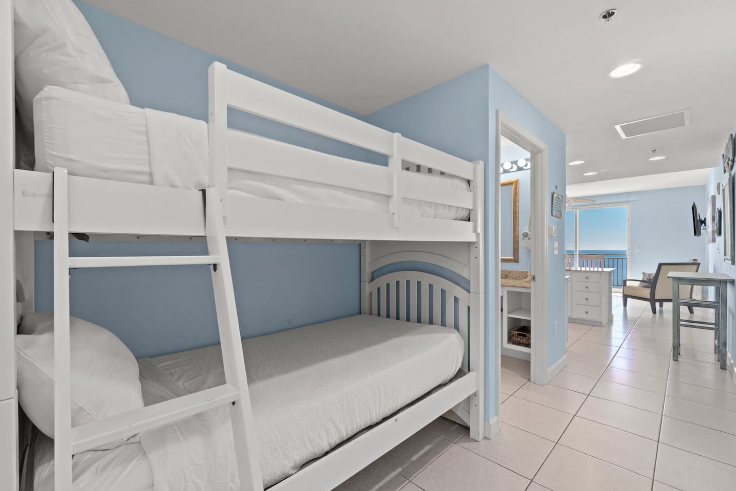 Large bunk area with storage underneath