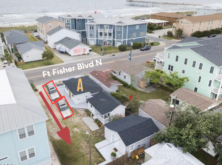 Parking for 2 cars parallel in front of the Cottage