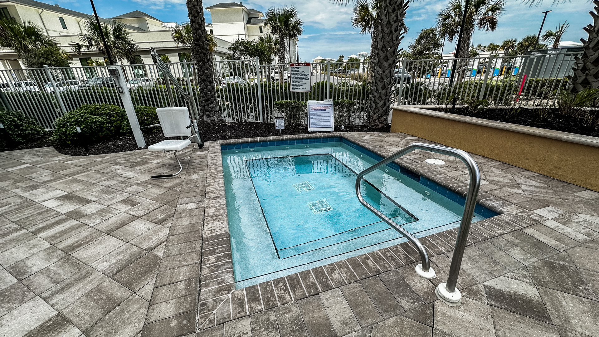 THE JACUZZI WITH A HANDICAP LIFT