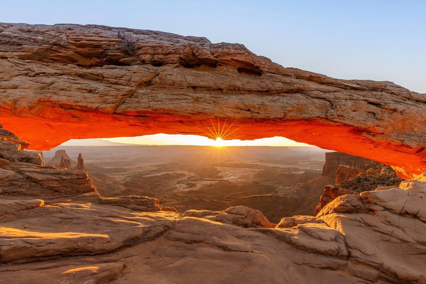 Mesa Arch at sunrise in Canyonlands National Park