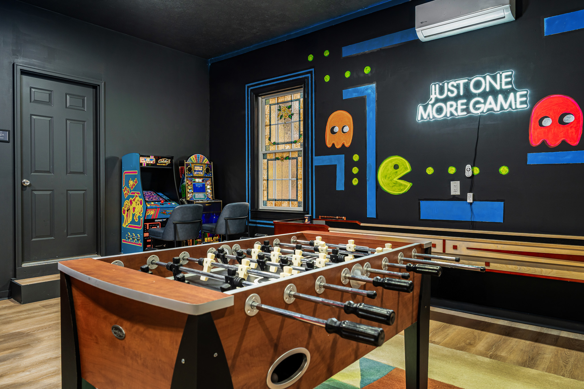 Fast-paced foosball battles are always a crowd favorite — it’s hard not to get competitive!
