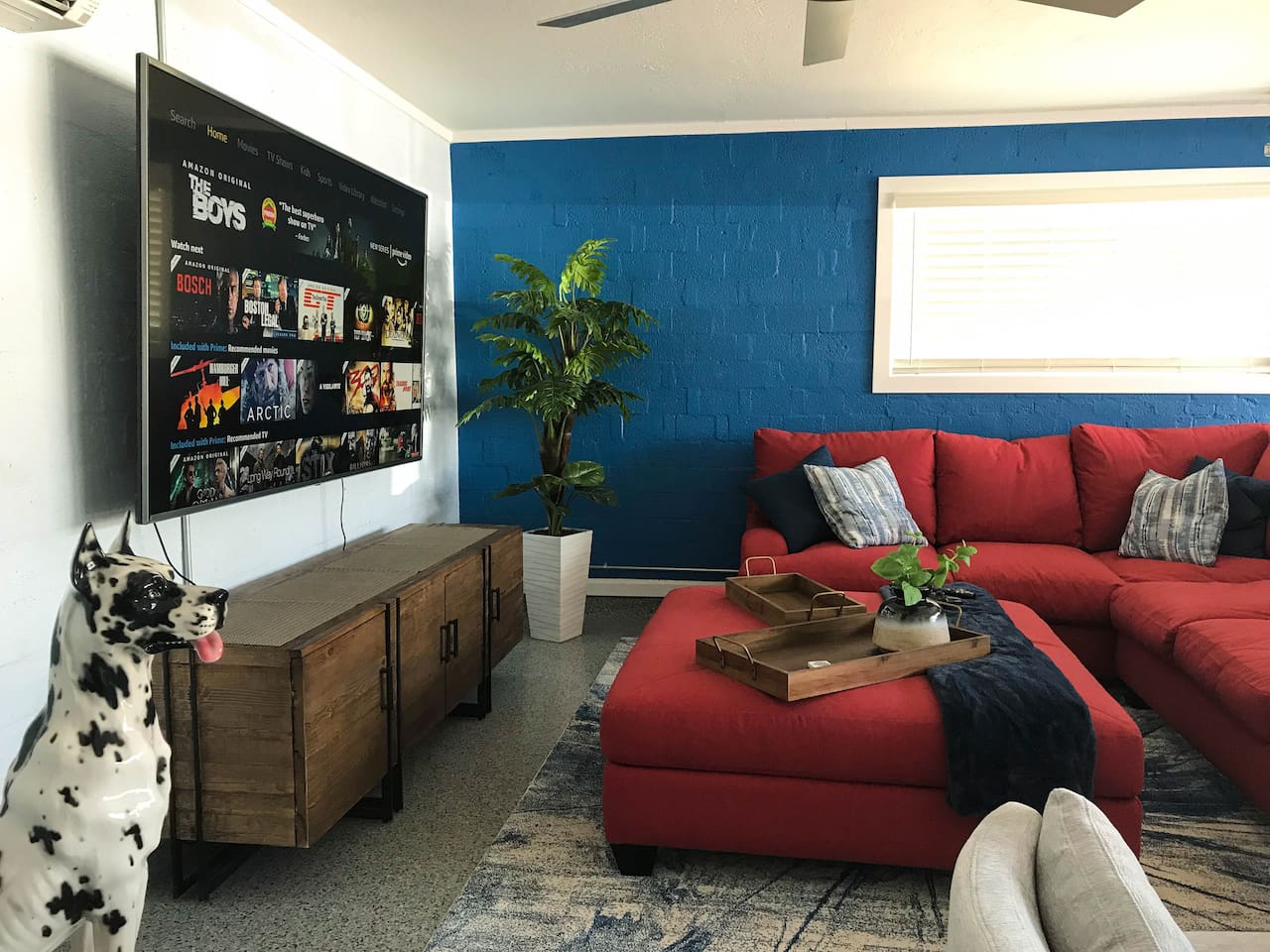 Sit back, sink in, and enjoy an 86 inch TV view