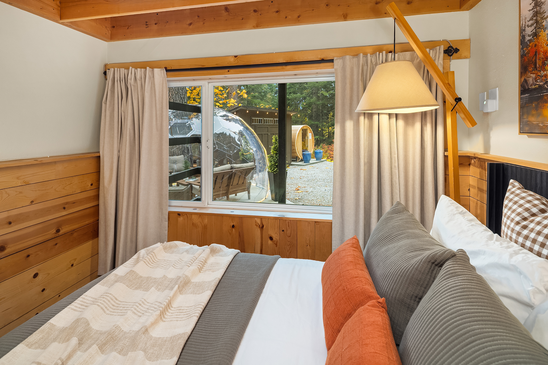 Bedroom #2: downstairs with queen bed (basement)