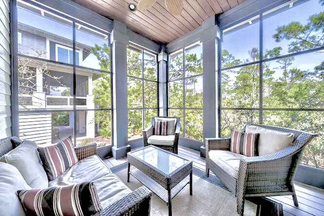 Screened in back porch