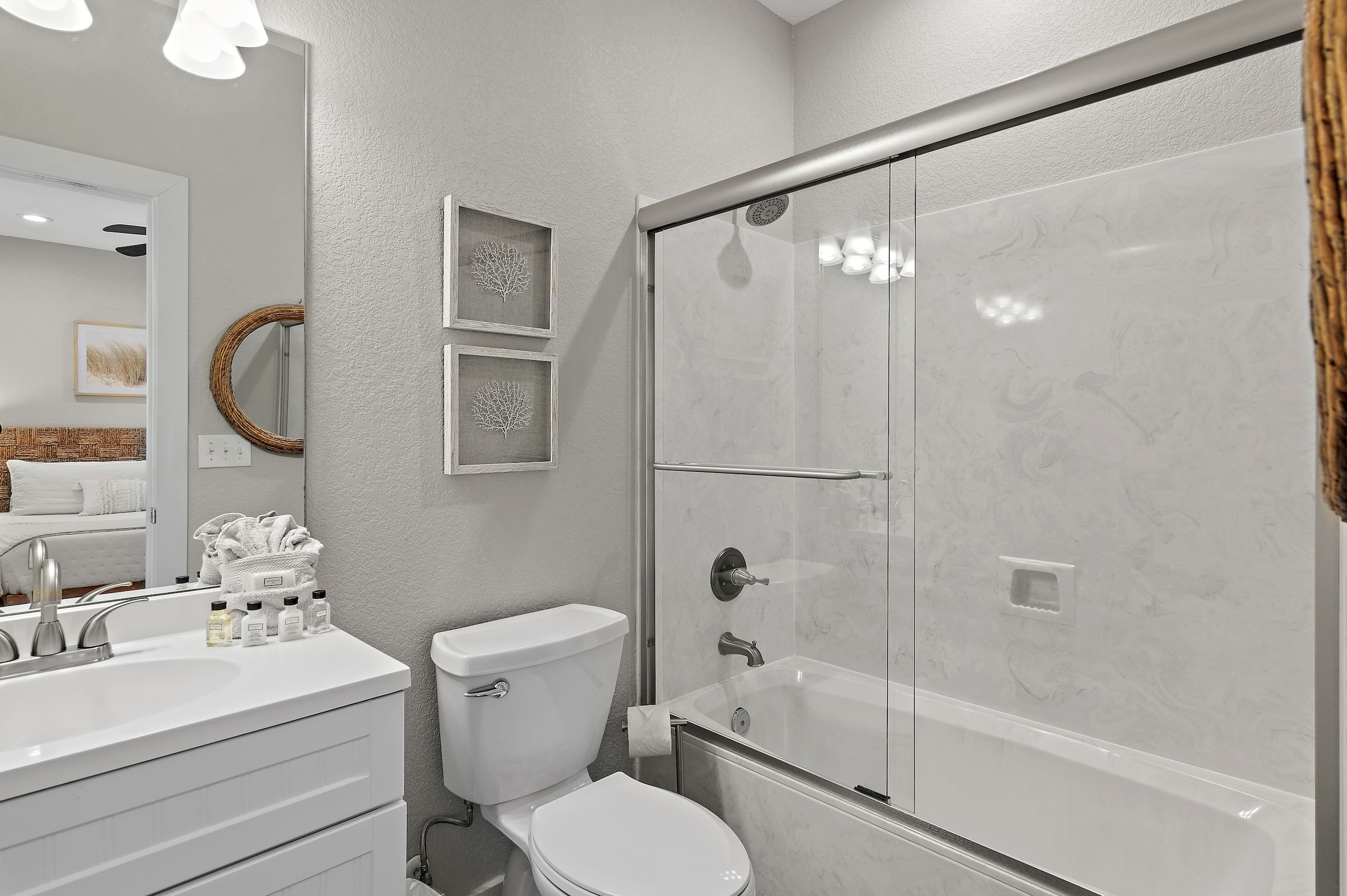 Bathroom #3: Private attached bathroom with shower/tub combo