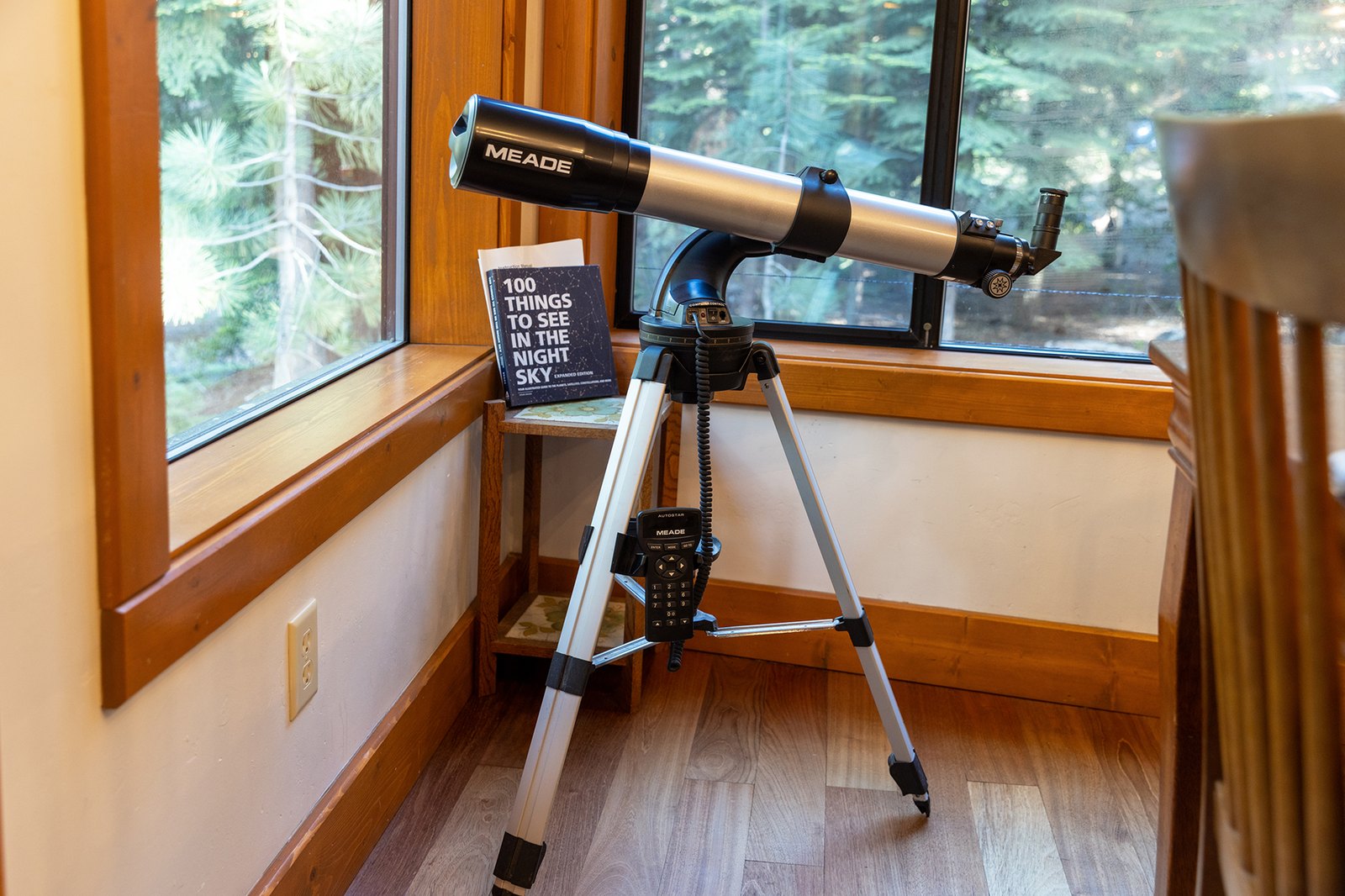 Train the telescope on a Tahoe night sky — the dark-sky stars out here are a show the kids won't forget.