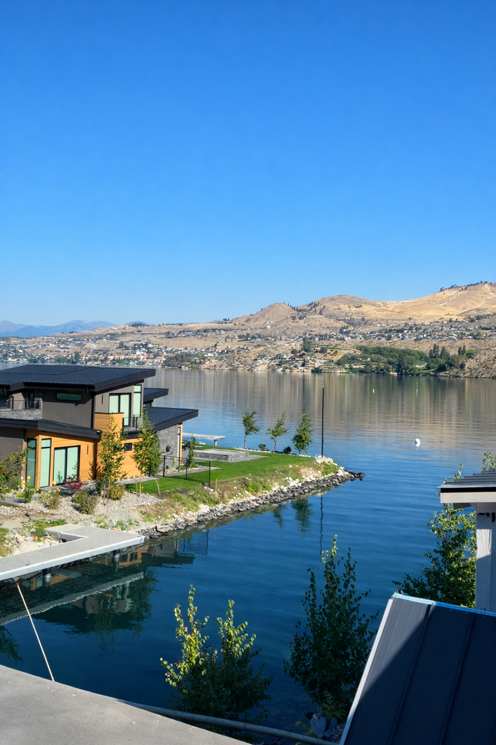 Summertime vibes - views from the roof top deck when the lake level is at its highest, typically end of June.