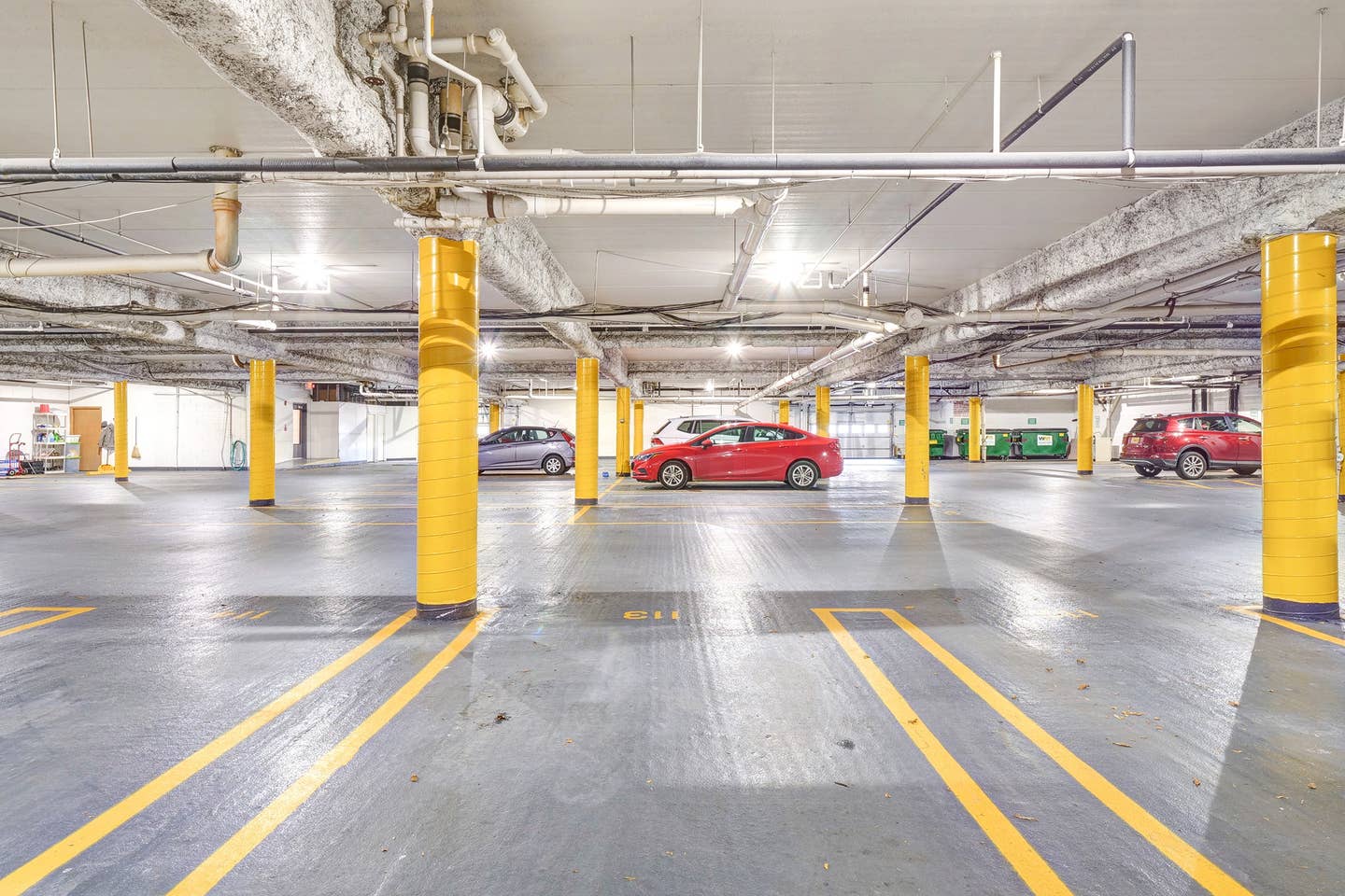 Dedicated underground parking is included for a full size sedan or smaller.