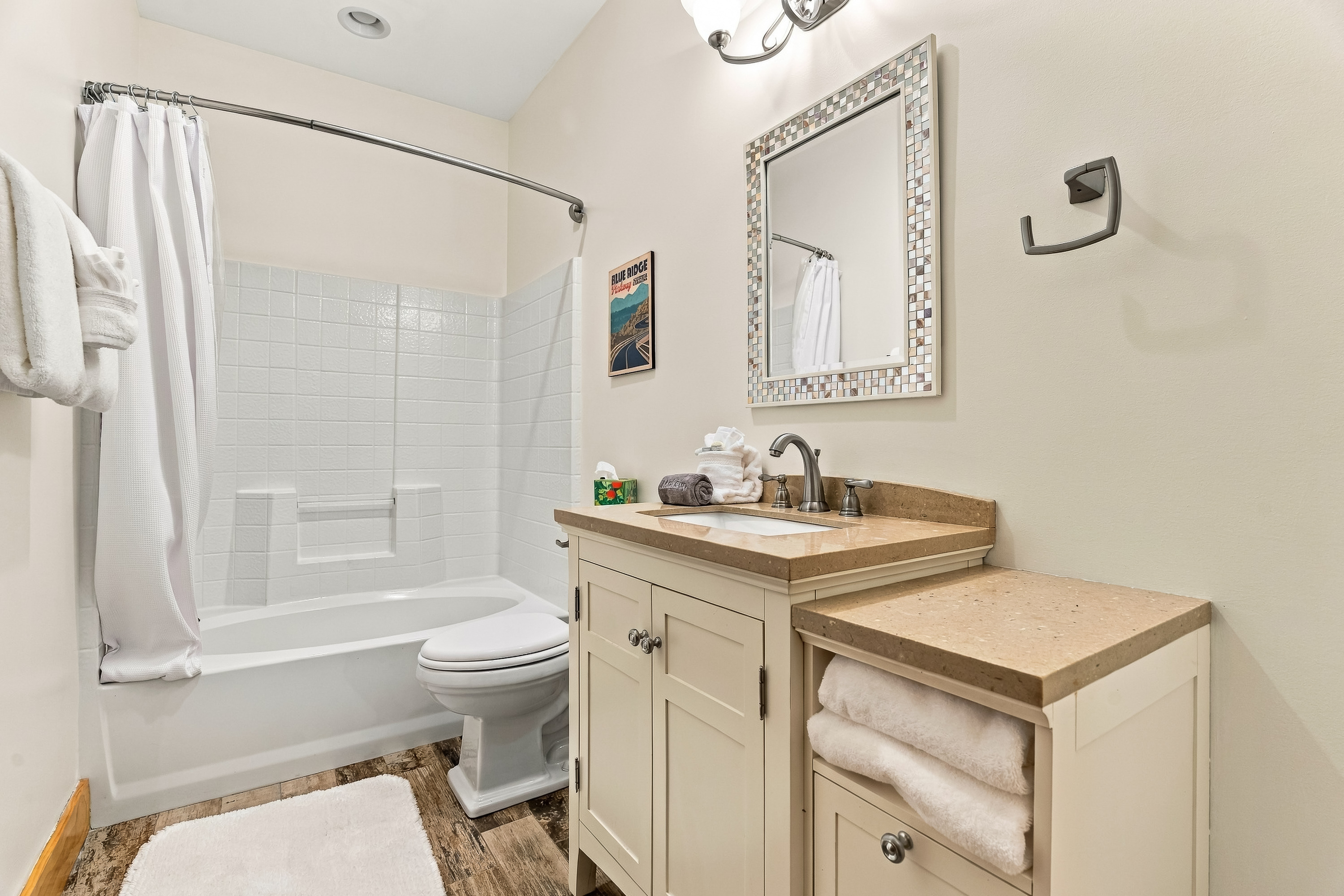 Bathroom 3 with shower and bathtub combo