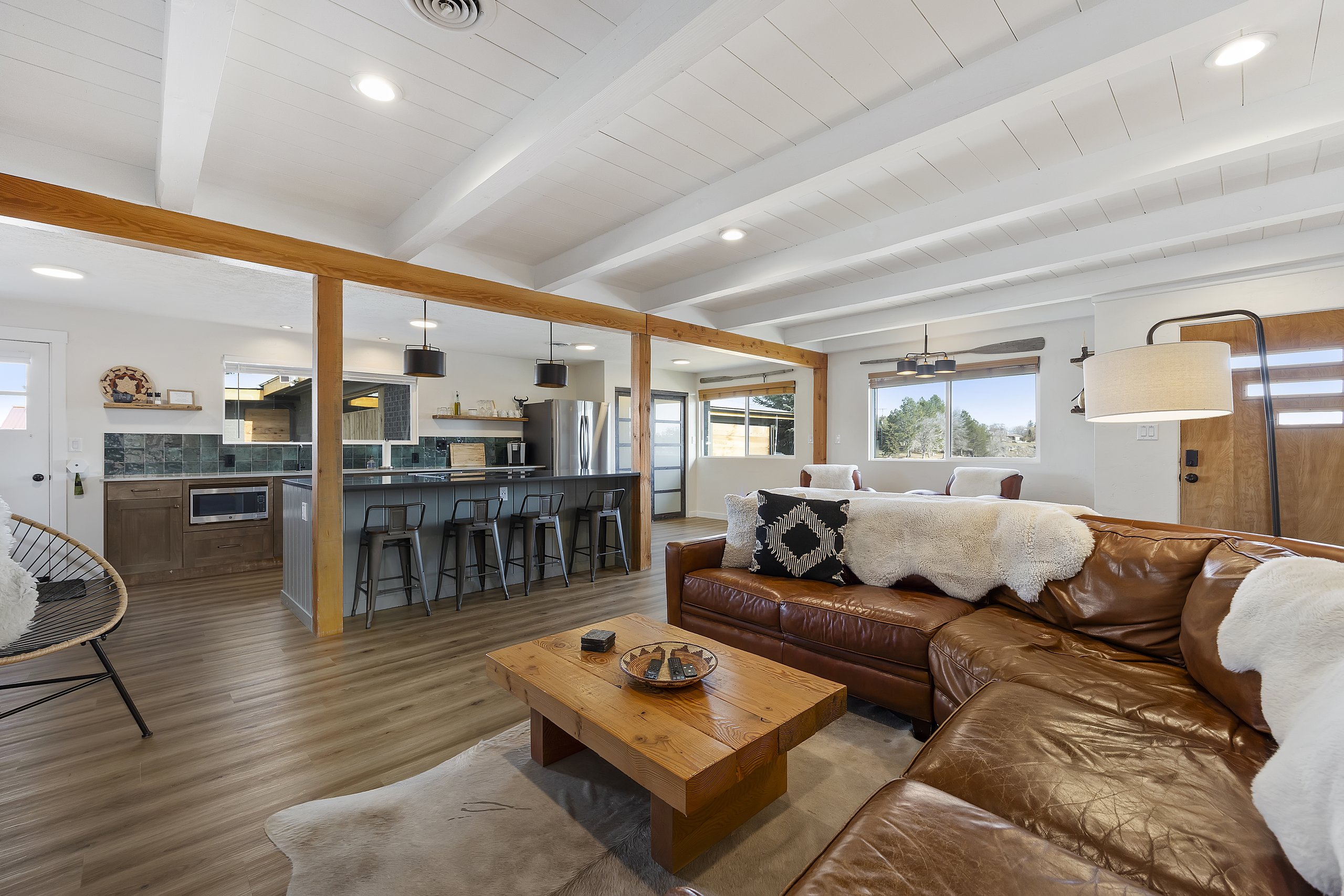 Unit 2 living room — your relaxed farm-view retreat