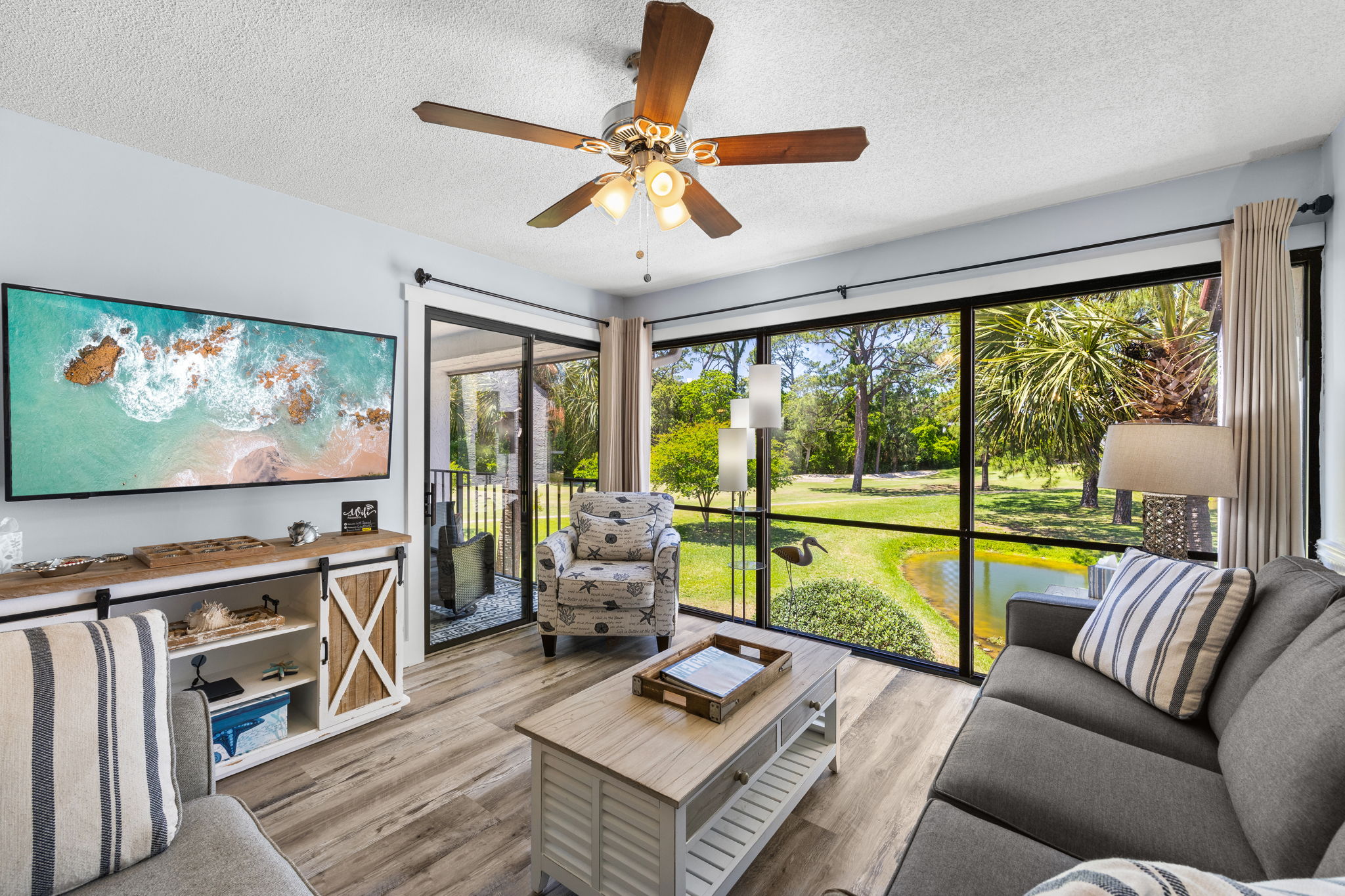 Queen Sleeper Sofa | Smart TV | Ceiling Fan Beautiful view of hole 2