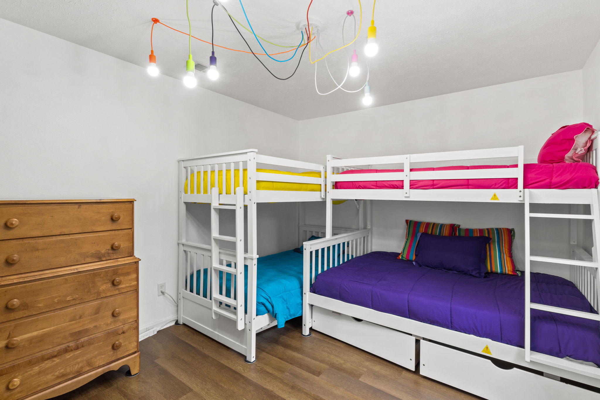 Bedroom 3 with 1 Twin Bunk Bed and 1 Twin over Full Bunk Bed