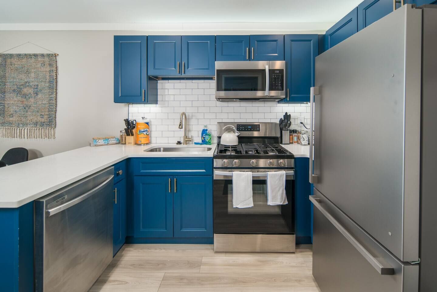 Unit 1: Kitchen with new stainless steel appliances