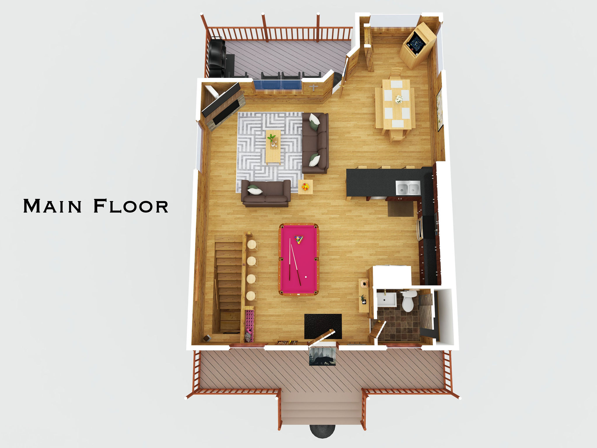 Relax, fun, cook, dine. One great space for everyone.