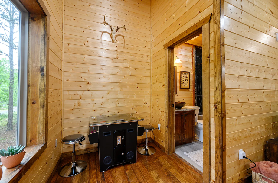 Cozy entertainment nook perfect for quiet moments and indoor relaxation