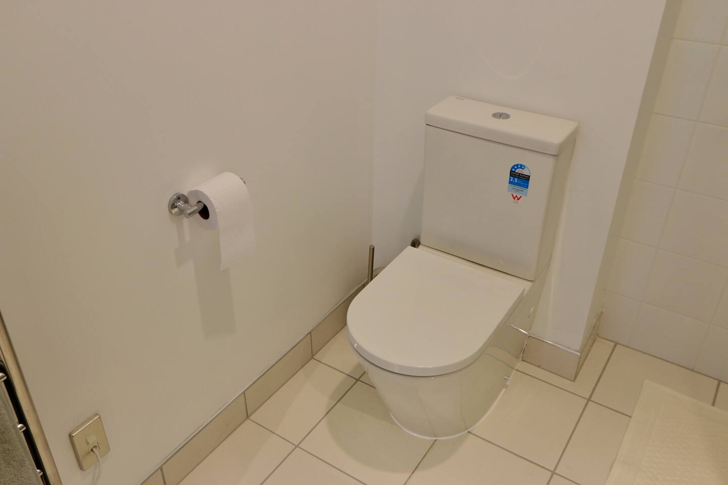 New toilet with soft close lid