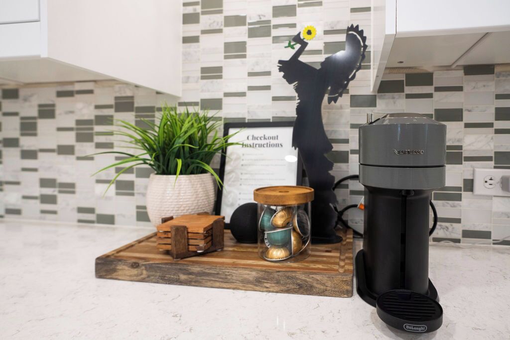 Nespresso pods provided